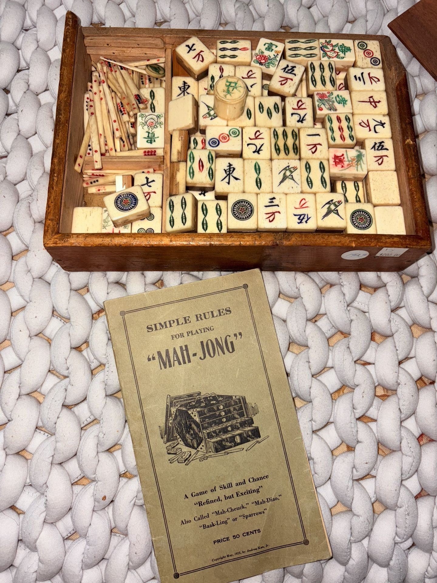 Antique 1920s Mahjong Set