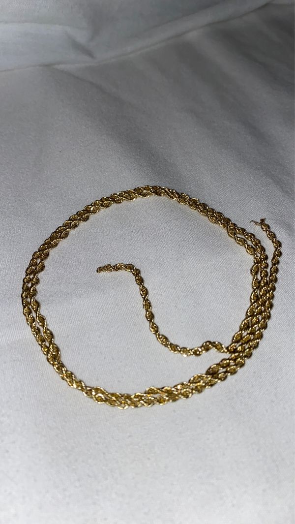 Broken 14k gold rope chain for Sale in Santa Clara, CA OfferUp