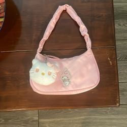 My Melody Handbag Purse With Hello Kitty Charm