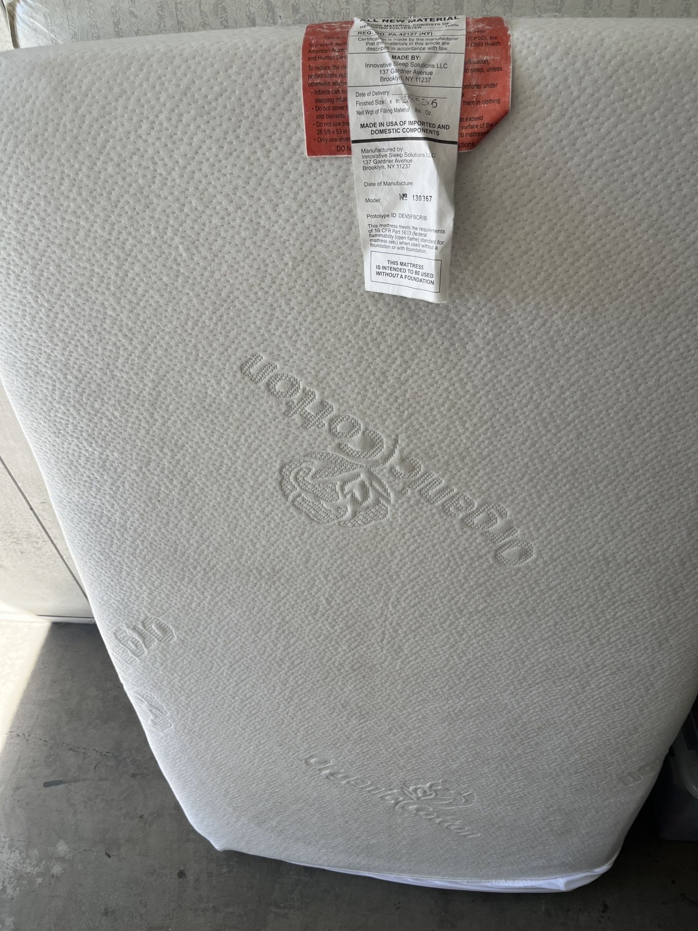 Newton Baby Essential Crib Mattress - Safe, Ultra-Breathable & Machine Washable Infant Crib Mattress, Removable Cover, Thick Cushion - White