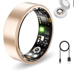  Brand: Aichiken Smart Health Ring for Women Men Fitness Tracker with Heart Rate, Blood Oxygen,Sleep Monitoring, Step Counting, IP68 Waterproof for iP