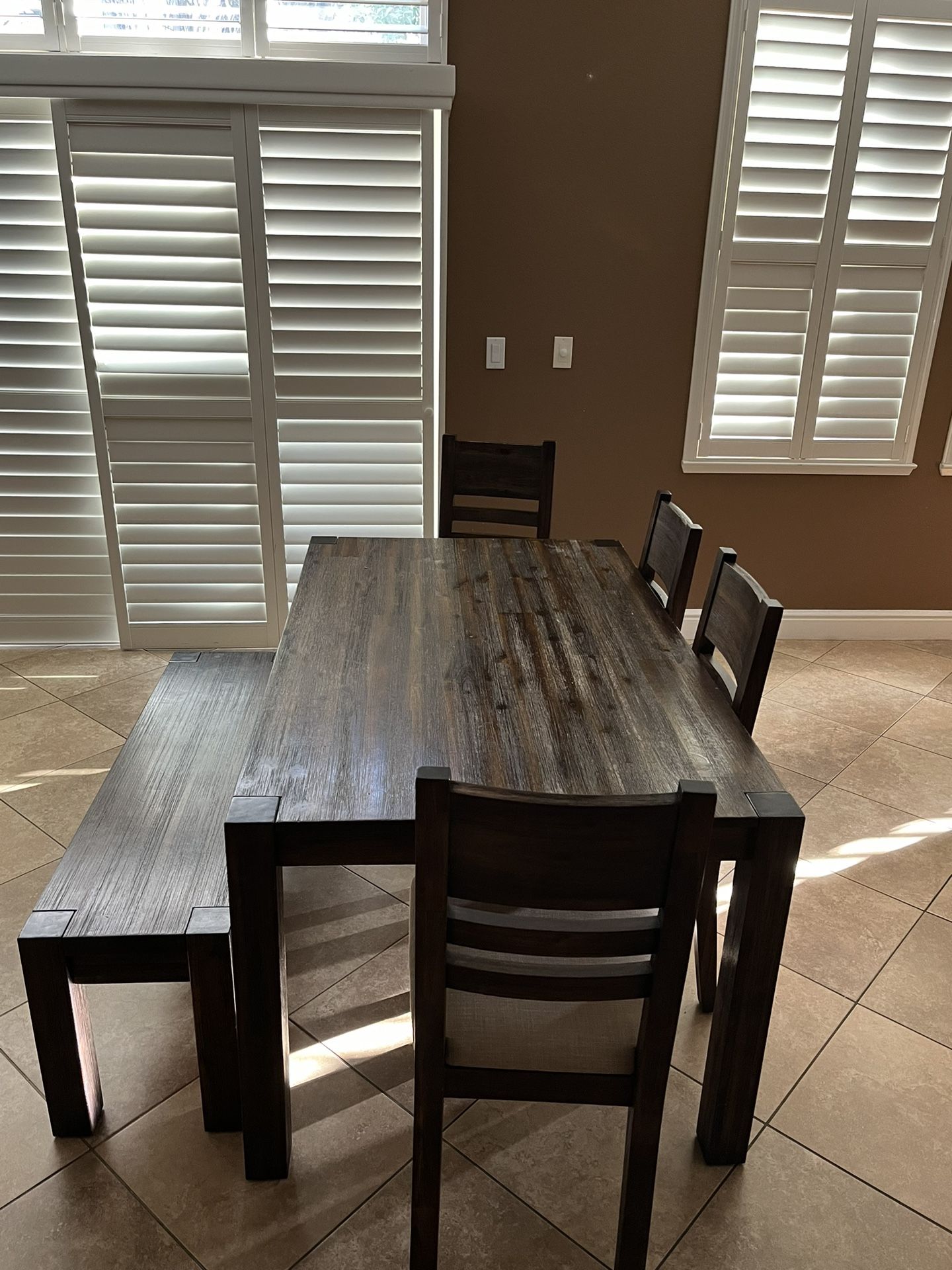 Dining Table With 4 Chairs And A Bench