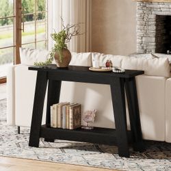 Brand New! Black Farmhouse Console Table / Entryway Table w/ 2-Tier Storage