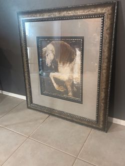 Large Framed Horse Art Print