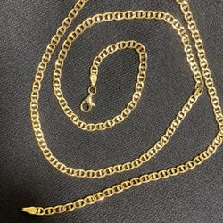 14k Yellow Gold mariner Chain 