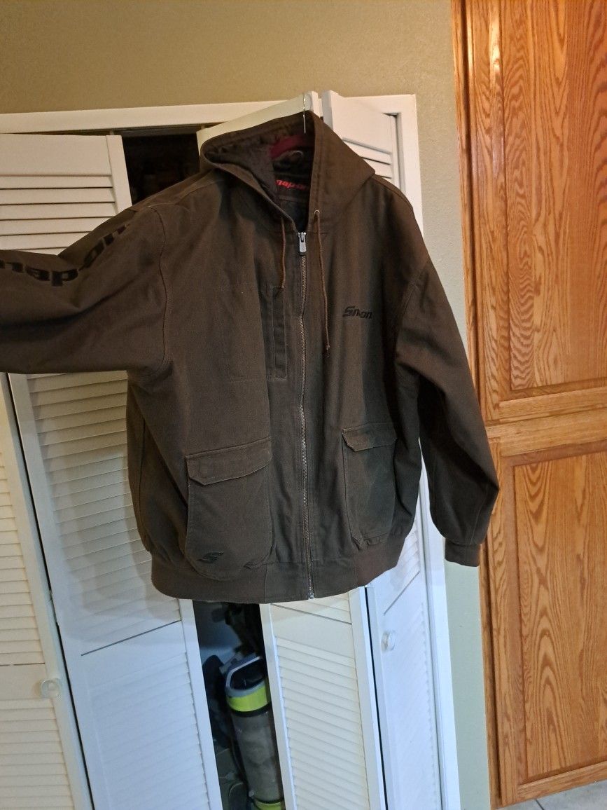 Jacket Snap On 3XL Brown Canvas Type Rare Condition Clean Great