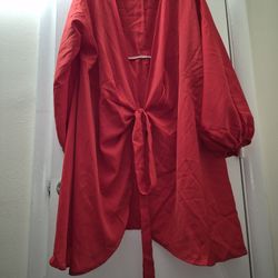 Red Wrap Around Satin Dress BRAND NEW In Packaging 