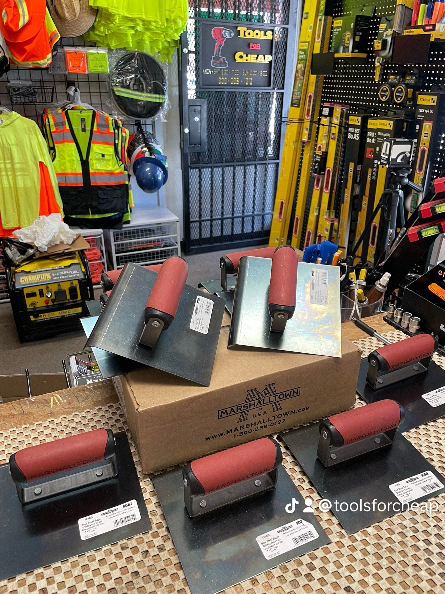 MARSHALLTOWN 163BD 14172 - 6 X 6 BS EDGER-1/2R, 5/8L DURASOFT HANDLE $19 EACH.