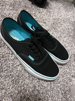 Black And Teal Color Vans 