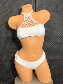 New Sexy White Fishnet Bikini Set