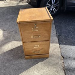 Sold Wood File Cabinet 