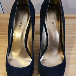 Nine West Blue Suede Shoes