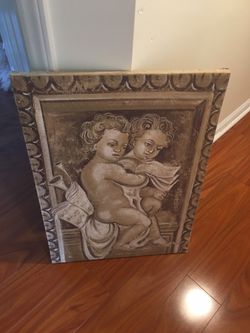 Wall picture with two angels