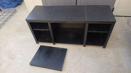 Black TV Stand Entertainment Center Organize