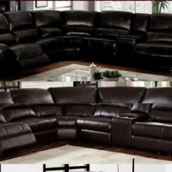 Brand  New  Sectional  In Black Or Brown In Stock Fast Delivery  Or  Pick  Up  