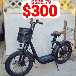 Caroma Foldable Electric Scooter Adults, 20" Fat Tire Electric Bike with 48V Battery, Up to 30Miles & 20MPH, Adult Electric Bicycles for Commuting