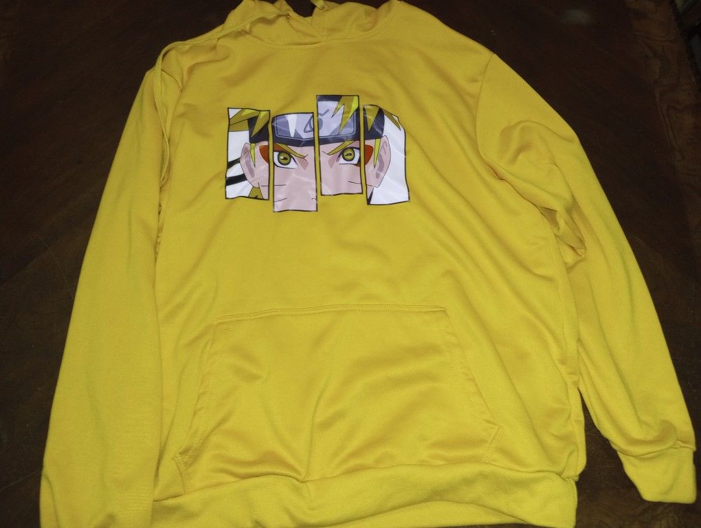 Yellow Naruto Hoodie Men's