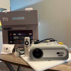 MeCool FHD Smart Projector KP1 with Remote, TV Stick & HDMI Cable – Netflix Certified