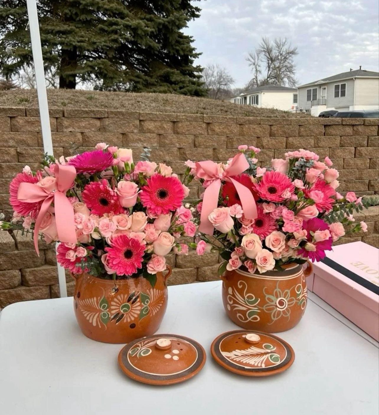 Ollitas De Barro Floral Arrangement Birthday Anniversary Any Occasion