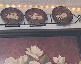 Home Interiors  3 Platos  De  Magnolias ASKING  FOR  PRICE  THANK  YOU 