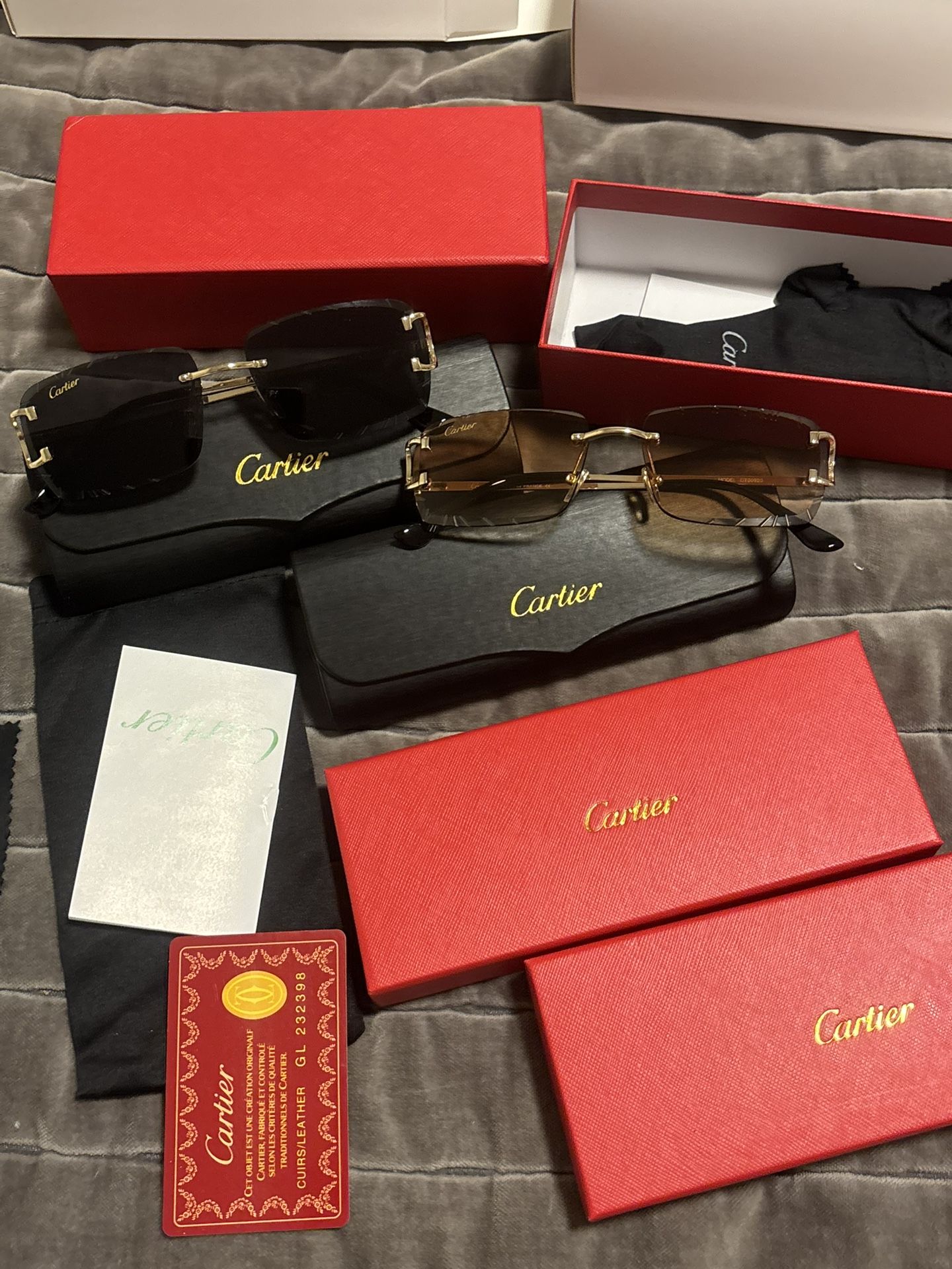 cartier sunglasses for sale two pairs 50$ each