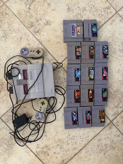 Nintendo SNES Console + 12 Games + Super Game Boy – Mario, Mega Man X, Final Fight 2