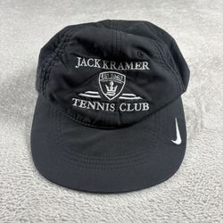 Nike Jack Kramer Hat Cap Strap Back Black Tennis Challenge Adjustable Mens Rare