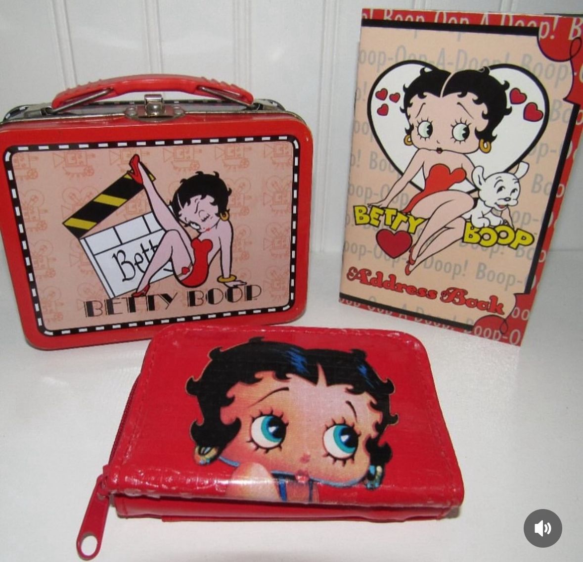 💋 Betty Boop Collectible Set - Lunchbox, Wallet, & Address Book 💋
