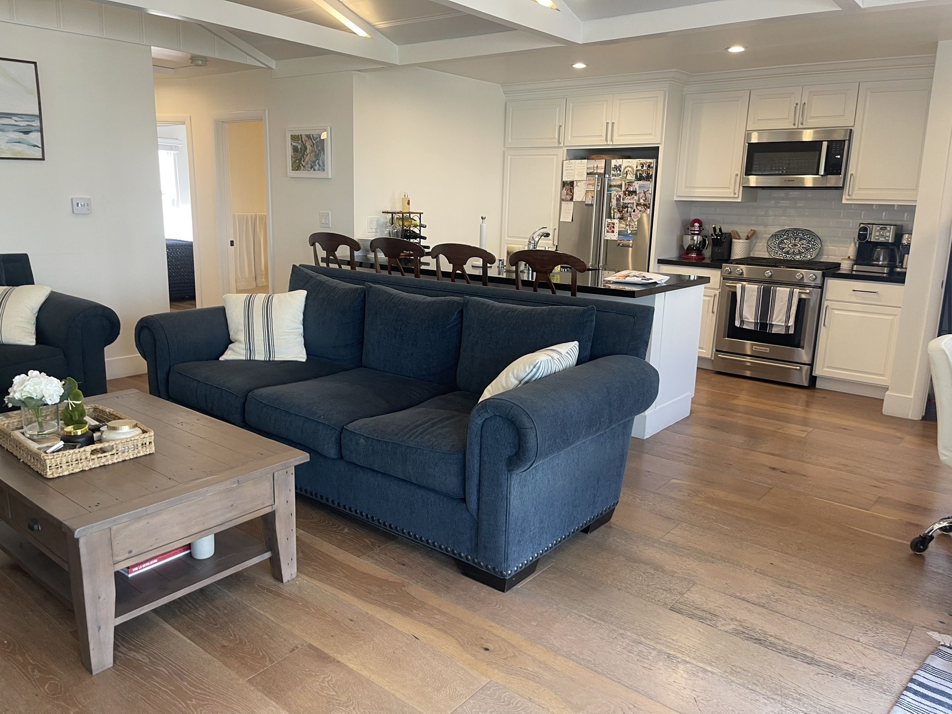 Blue Oversized Couch