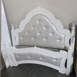 USED TWIN BED FRAME W/ DESK