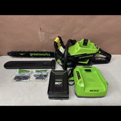 Greenworks Pro 80-volt 18-in Battery 2.0Ah Chainsaw Battery & Charger Included