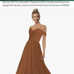 Burnt Orange Formal Dress/bridesmaid Dress