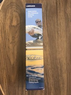 Lowrance kayak scupper hole transducer mounting system