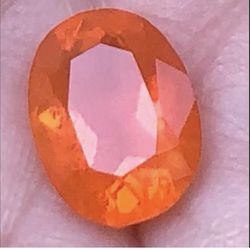 Beautiful Mexican fire opal 2ct oval 8x10 orange loose gemstone for ring or pendant