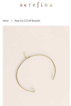 Rose Cut CZ Cuff Bracelet