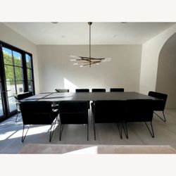 Oversized Dinning Table And Chairs 10-12