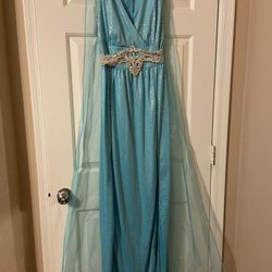 Blue Ice Queen Dress Costume. Size M/L 