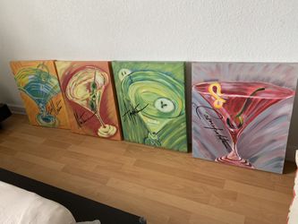 Four beautiful oil paintings