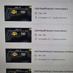 2 Lakers Playoff Tickets Home Game 1