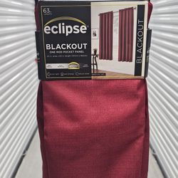 Eclipse Red Blackout Curtain Panel 43"x62"