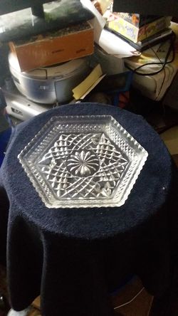 Antique Crystal Dish