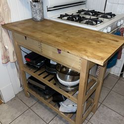 Wooden Kitchen Cart