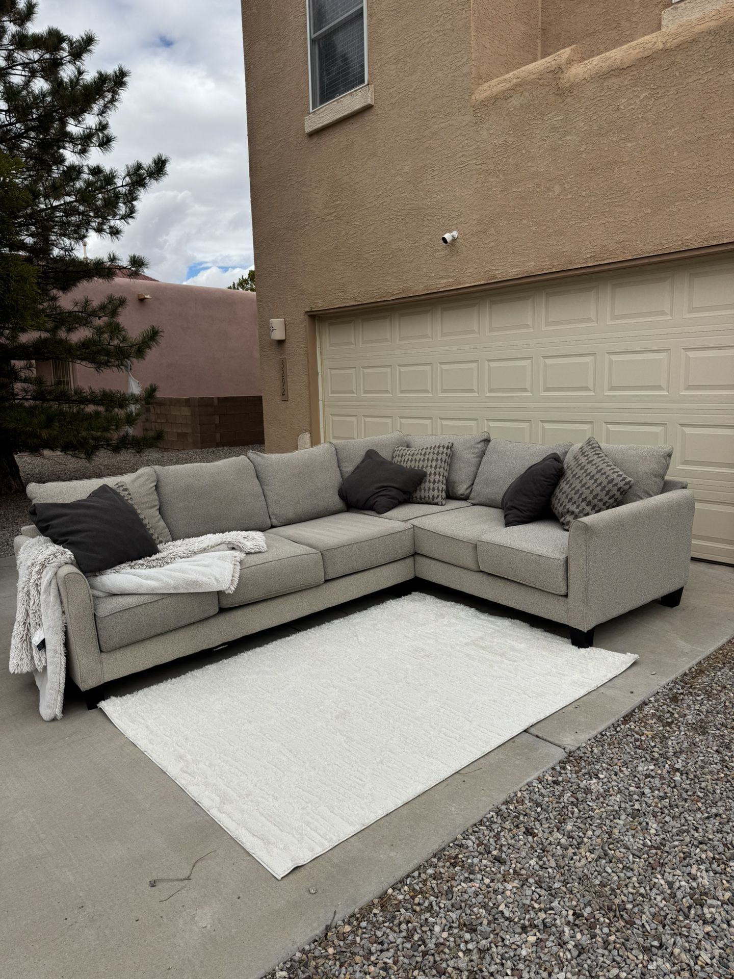 Gray/ Tan Couch
