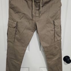 H&M Cargo Khaki Chino Pants Mens Size Small 