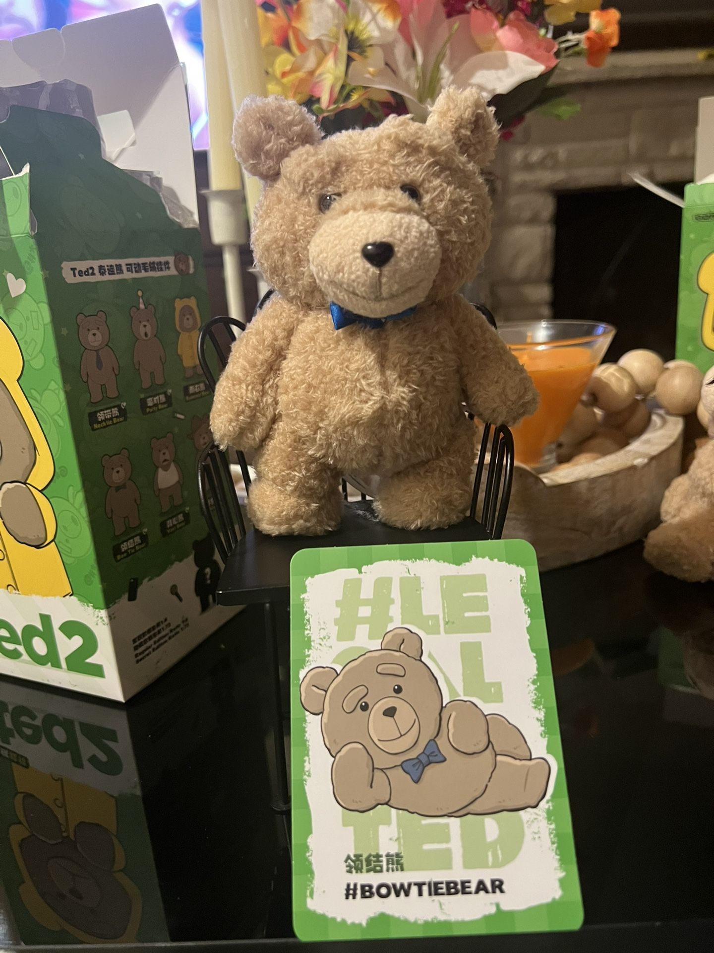 Ted2 Teddy Bear Action Plush Pendant Bowtiebear