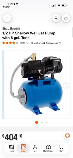 1/2 HP  WELL PUMP W TANK NEW