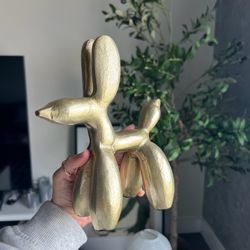 Gold Metal Balloon Animal Dog Decor