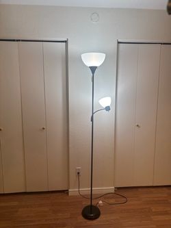 Mainstays 72" Black Combo Floor Lamp with Modern Reading Lamp