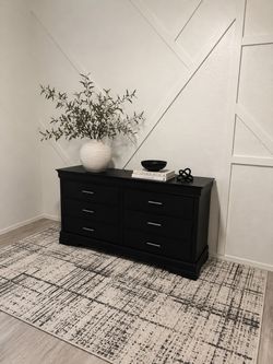 Modern matte black dresser