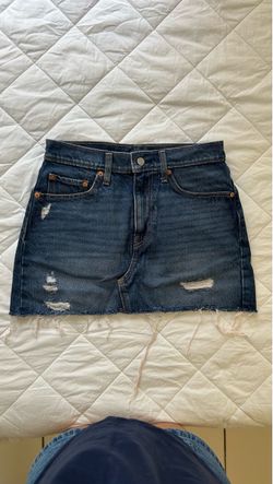 Levi's Distressed Denim Mini Skirt